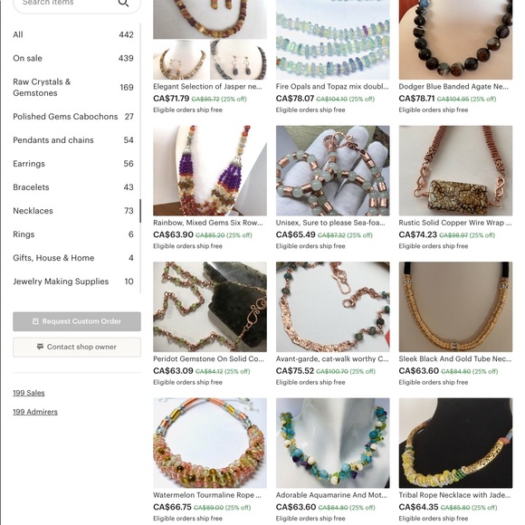 Christmas gifts ! Shop coolgems jewelry - Picture 1 of 7